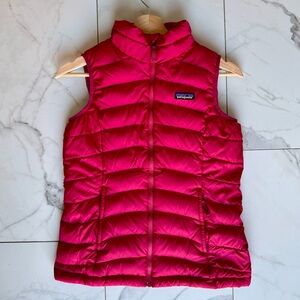 Patagonia Girls Vibrant Red Down Vest